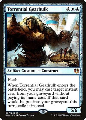 Torrential Gearhulk card from Prerelease Cards