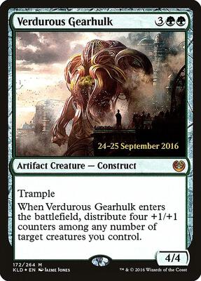 Verdurous Gearhulk card from Prerelease Cards
