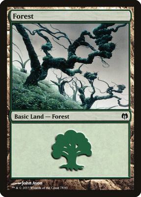 Forest (78) card from Duel Decks: Heroes vs. Monsters