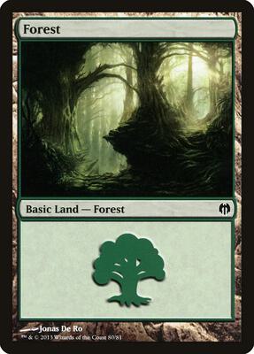 Forest (80) card from Duel Decks: Heroes vs. Monsters