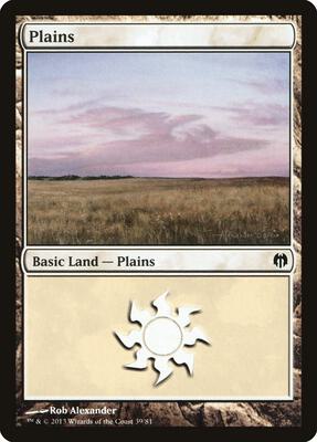 Plains (39) card from Duel Decks: Heroes vs. Monsters