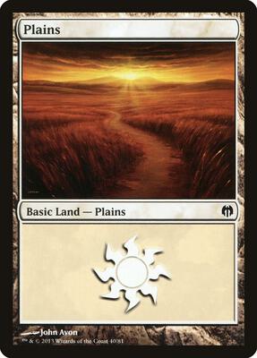 Plains (40) card from Duel Decks: Heroes vs. Monsters