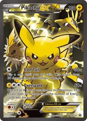 Pikachu EX - XY124 card from XY Promos