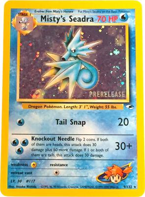 Misty's Seadra (Prerelease) card from WoTC Promo