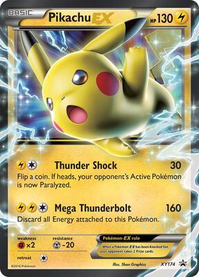 Pikachu EX - XY174 card from XY Promos