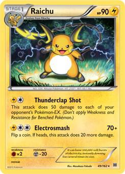 Raichu - 49/162 (XY BREAKthrough) (Cracked Ice Holo) card from Deck Exclusives