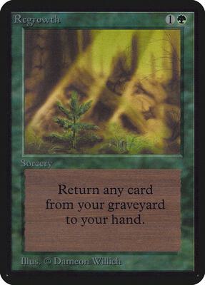 Regrowth card from Alpha Edition