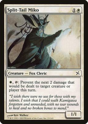 Split-Tail Miko card from Betrayers of Kamigawa