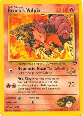 Brock's Vulpix [W Stamped] card from WoTC Promo