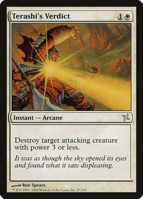 Terashi's Verdict card from Betrayers of Kamigawa
