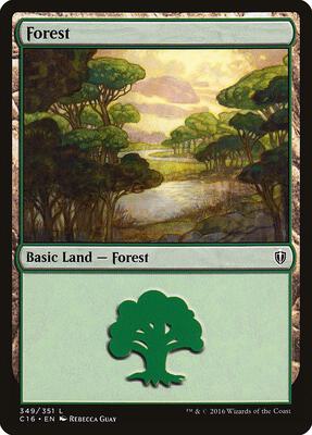 Forest (349) card from Commander 2016