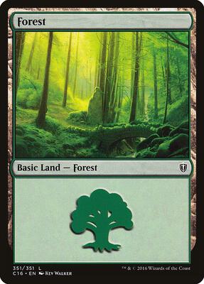 Forest (351) card from Commander 2016