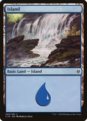 Island (340) card from Commander 2016