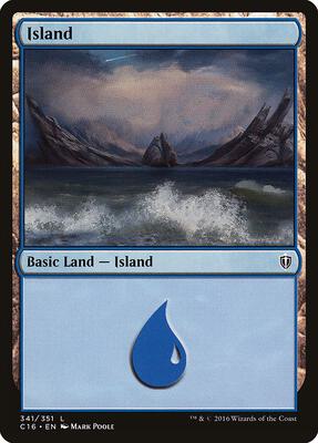 Island (341) card from Commander 2016