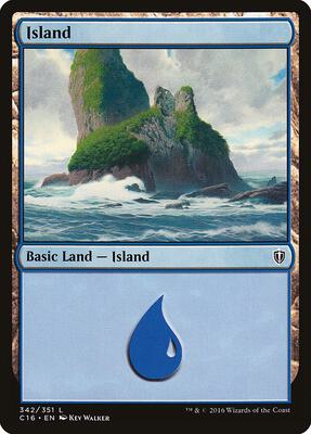 Island (342) card from Commander 2016