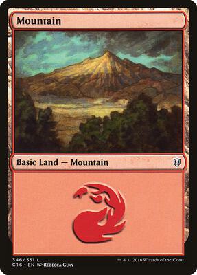 Mountain (346) card from Commander 2016