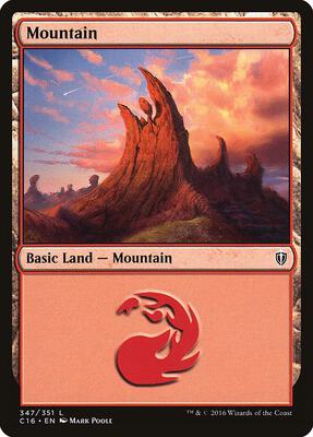 Mountain (347) card from Commander 2016