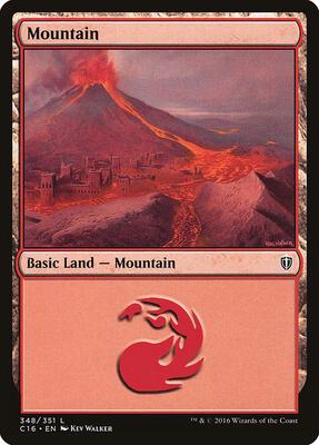 Mountain (348) card from Commander 2016