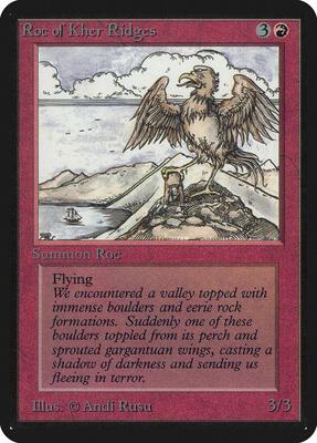 Roc of Kher Ridges card from Alpha Edition