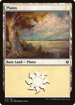 Plains (337) card from Commander 2016