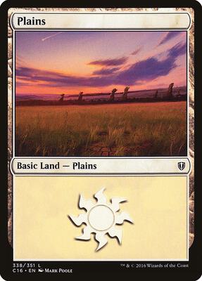 Plains (338) card from Commander 2016
