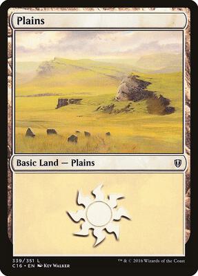 Plains (339) card from Commander 2016