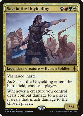 Saskia the Unyielding card from Commander 2016