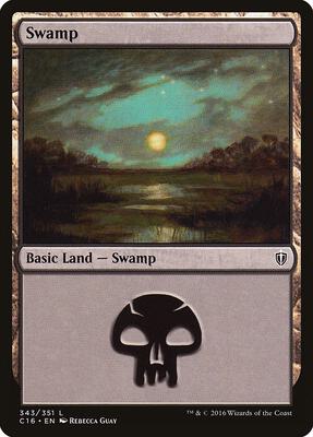 Swamp (343) card from Commander 2016