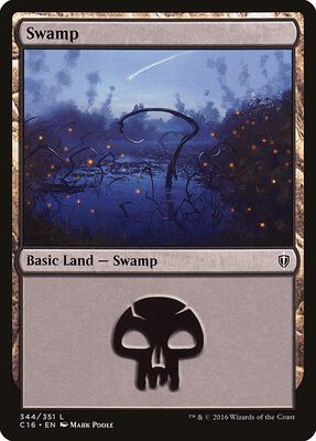 Swamp (344) card from Commander 2016