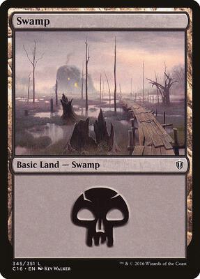 Swamp (345) card from Commander 2016