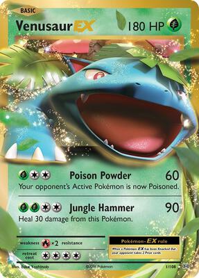 Venusaur EX card from XY - Evolutions