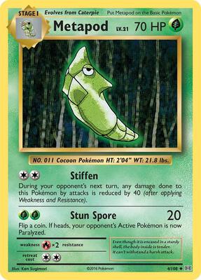 Metapod card from XY - Evolutions