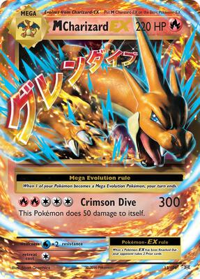 M Charizard EX card from XY - Evolutions