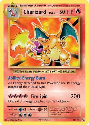 Charizard card from XY - Evolutions