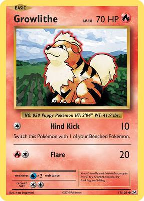 Growlithe card from XY - Evolutions