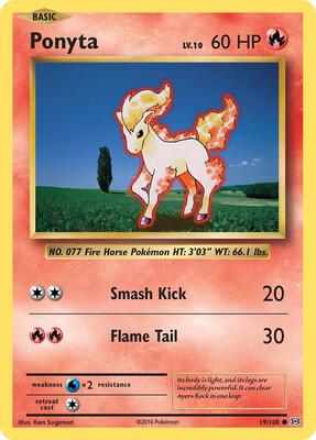 Ponyta card from XY - Evolutions