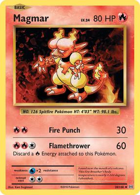Magmar card from XY - Evolutions