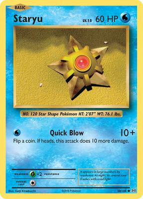 Staryu card from XY - Evolutions