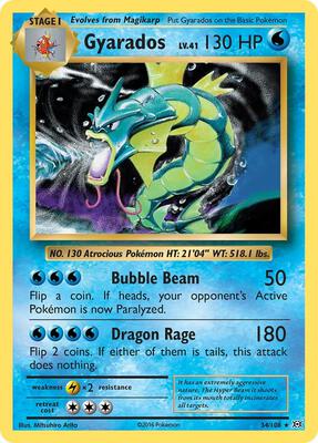 Gyarados card from XY - Evolutions