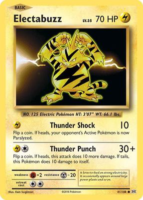 Electabuzz card from XY - Evolutions