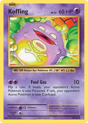 Koffing card from XY - Evolutions