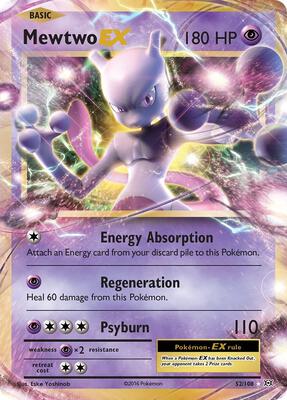Mewtwo EX card from XY - Evolutions
