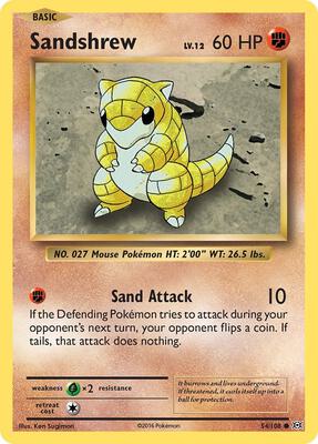 Sandshrew card from XY - Evolutions
