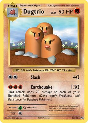 Dugtrio card from XY - Evolutions