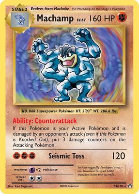 Machamp card from XY - Evolutions