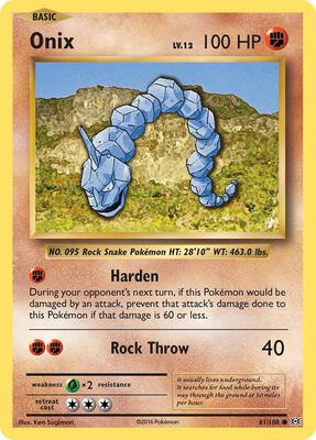 Onix card from XY - Evolutions