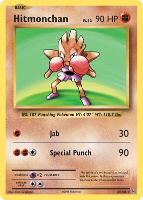 Hitmonchan card from XY - Evolutions