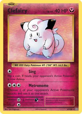 Clefairy card from XY - Evolutions