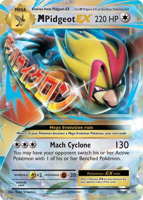 M Pidgeot EX card from XY - Evolutions
