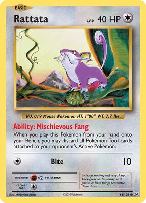 Rattata card from XY - Evolutions